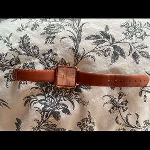 Cluse powder pink square watch